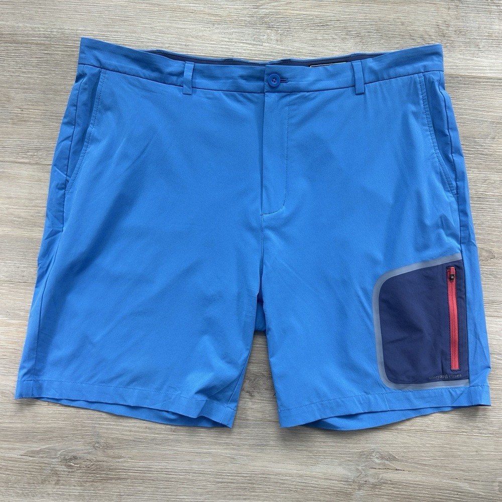Vineyard Vines Mens Size 42 Performance Breaker Blue Hybrid Shorts Cargo Pocket
